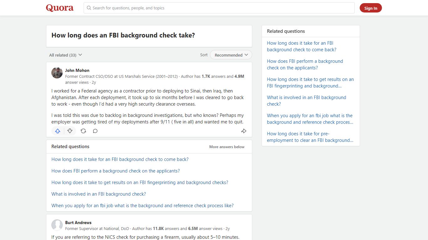 How long does an FBI background check take? - Quora